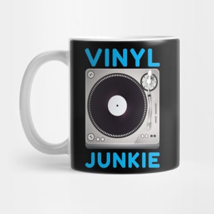 Vinyl Junkie Old School Record Player T-Shirt Mug